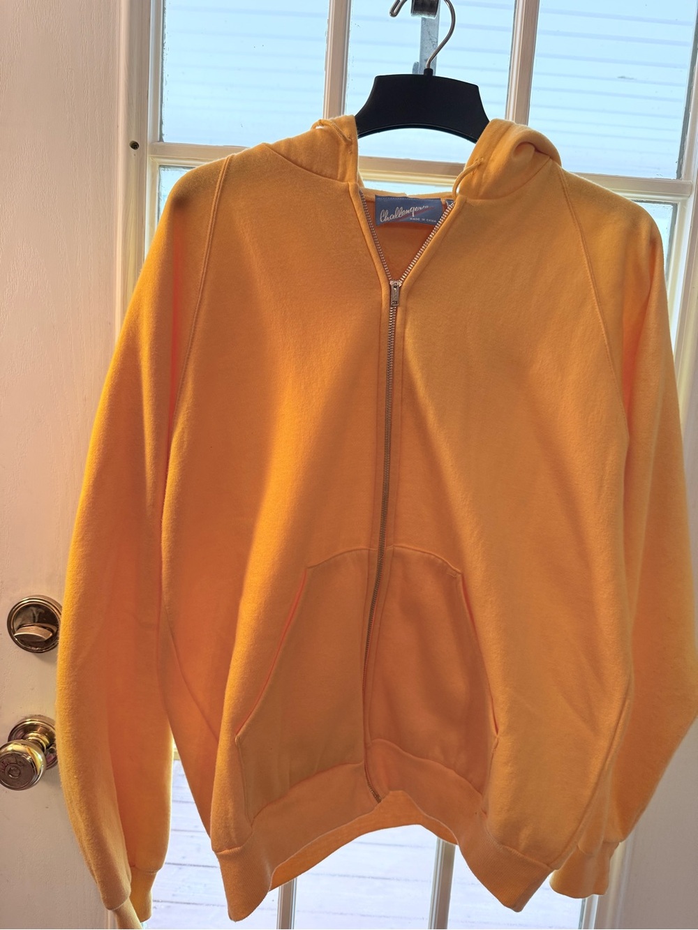 Yellow Zip-Up Utility Hoodie Jacket - Unbranded